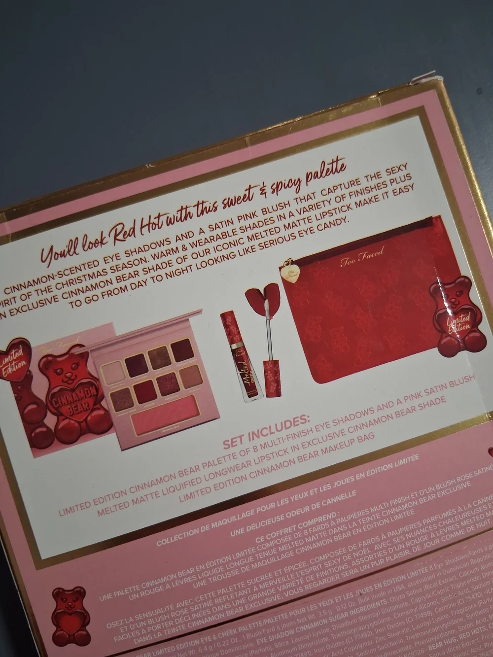 Too Faced Cinnamon Bear Eyeshadow Palette & Lip Set-LIMITED EDITION